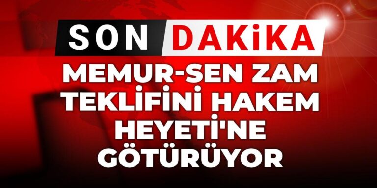 memur sen zam teklifini hakem heyetine goturuyor nMb9DAfe